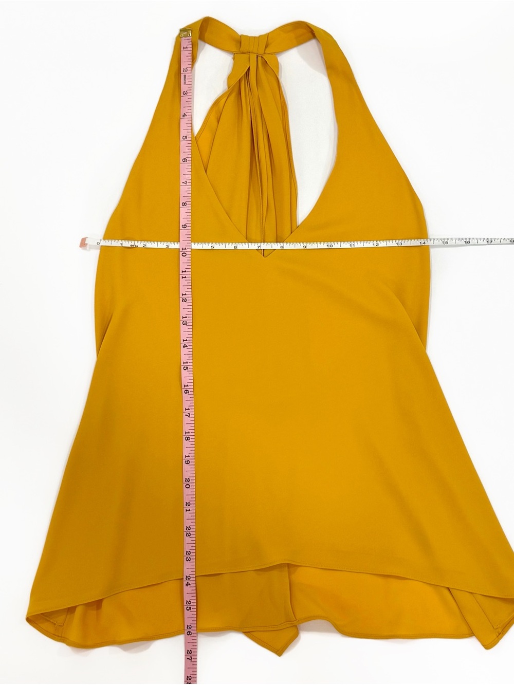 BCBGMaxAzria Mustard Minimalist V-Neck Sleeveless Camisole | Size XXS - Picture 7 of 7
